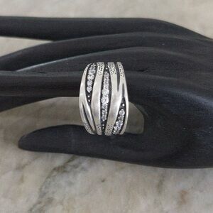 Rare Vintage Silpada Organics Ring | R2035 | CZ | Sz 7